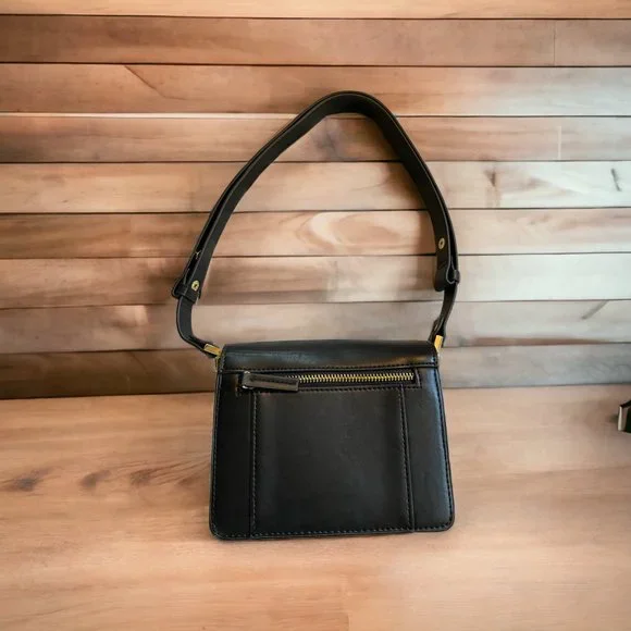 Zara Woman Black Leather Cross Body Shoulder Bag Small - Picture 2 of 2